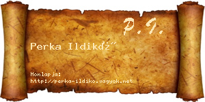 Perka Ildikó névjegykártya